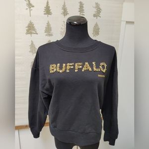 Gold Beaded Buffalo Sweatshirt - Medium